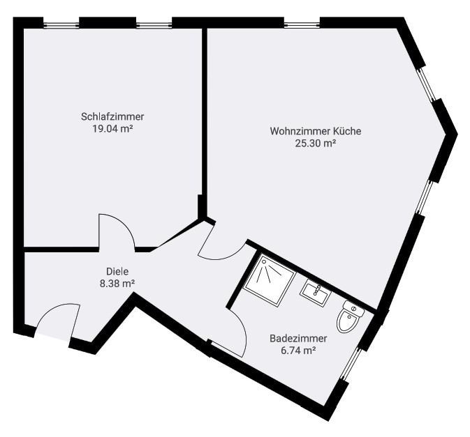 Hilbersdorf * Frisch Renoviert * 2 Zimmer mit Wohnküche * Frei - Foto 2