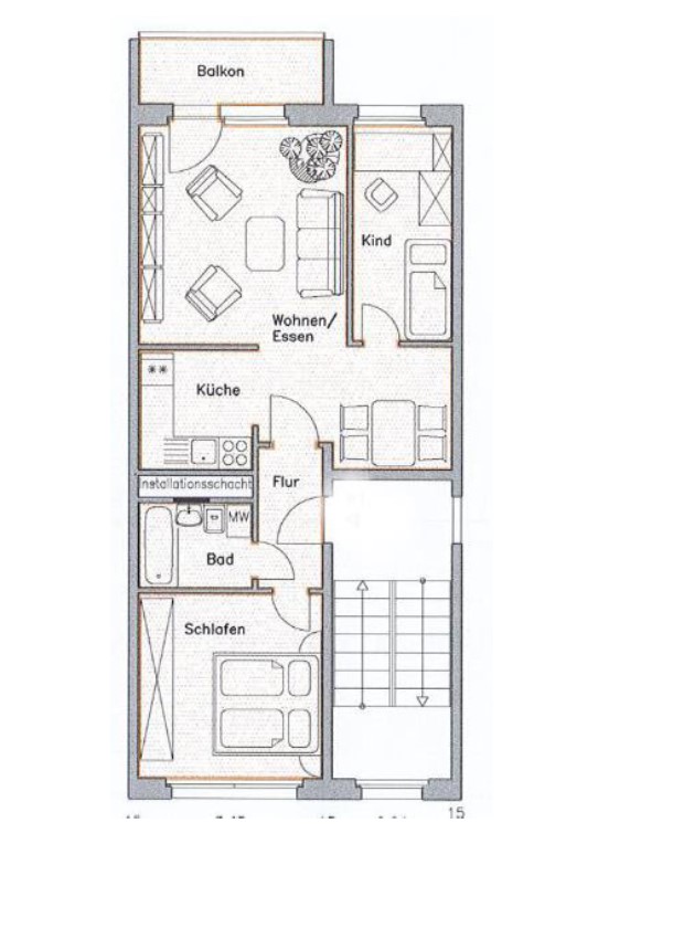 Kappel * Funktionale 3 Zimmer * Balkon * Frei - Foto 1