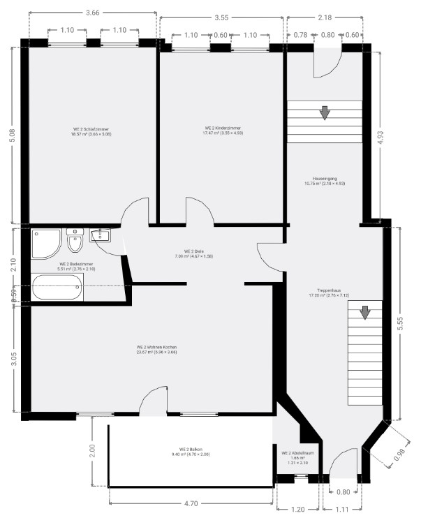 Erstbezug * Erdgeschoss * moderne 3-Raumwohnung * Wohnküche * Balkon - Photo 2