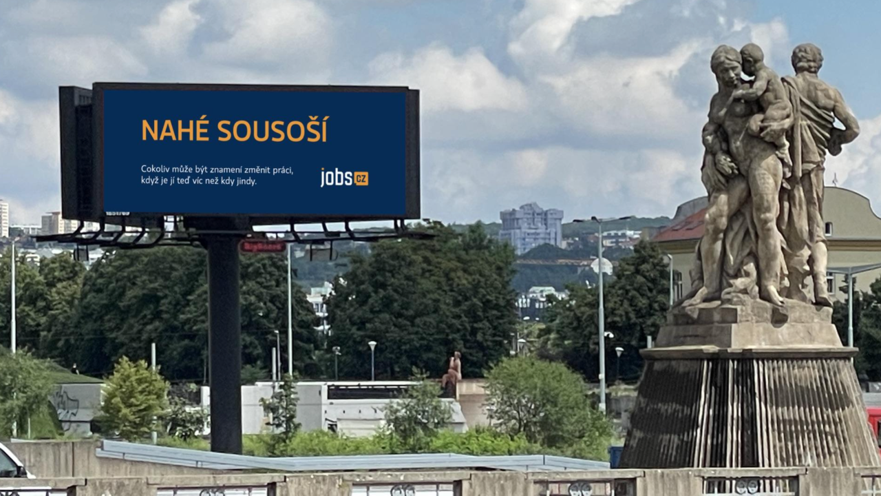 Kampaň Jobs.cz – ukázka billboardu Kampaň Jobs.cz billboard