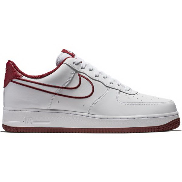 nike air force 1 low 07 leather white team red