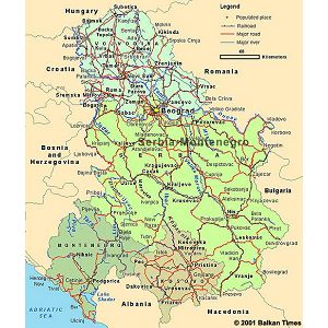 mapa srbije i crne gore KARTA SRBIJE I CRNE GORE   Jeftinije.hr mapa srbije i crne gore