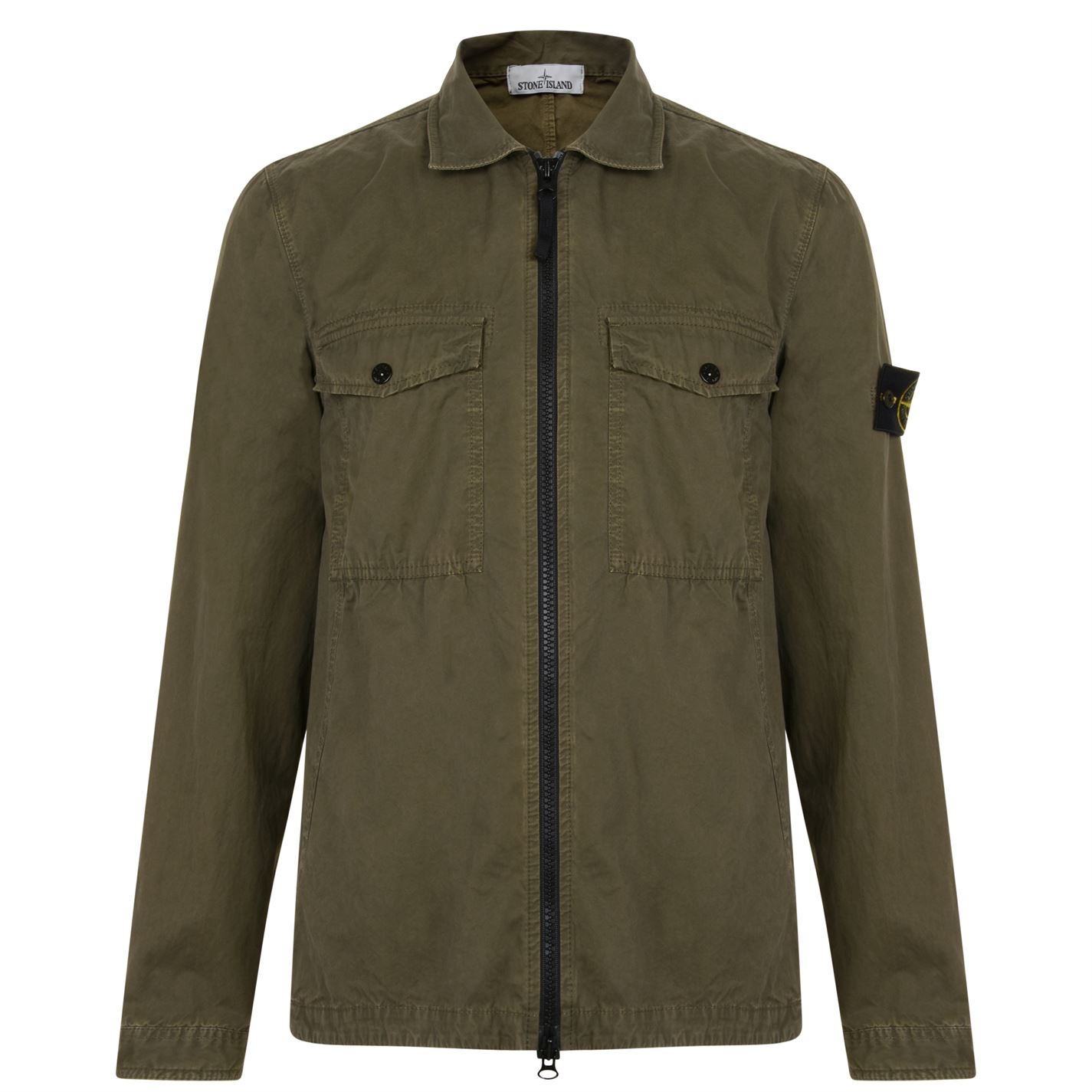 stone island brush canvas hooded jacket