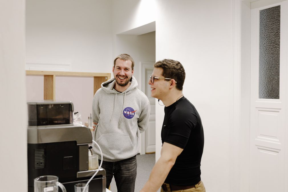 Coffee machine is the hot spot of our offices.