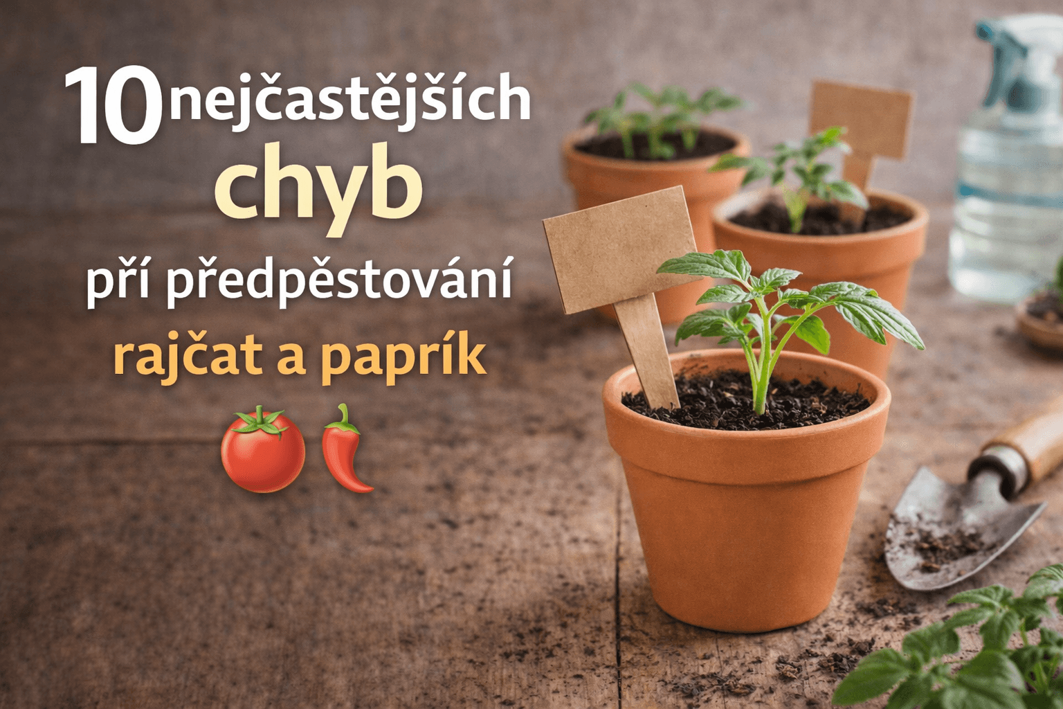 10 nejčastějších chyb při předpěstování rajčat a paprik 🍅🌶️