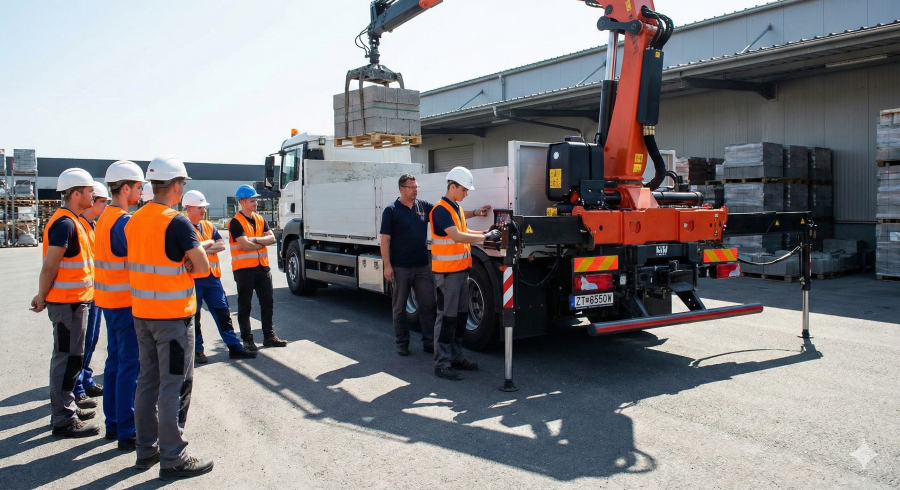 Refresher training - hydraulic loader crane