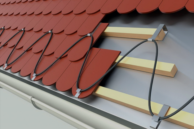 Установка обогревающего кабеля