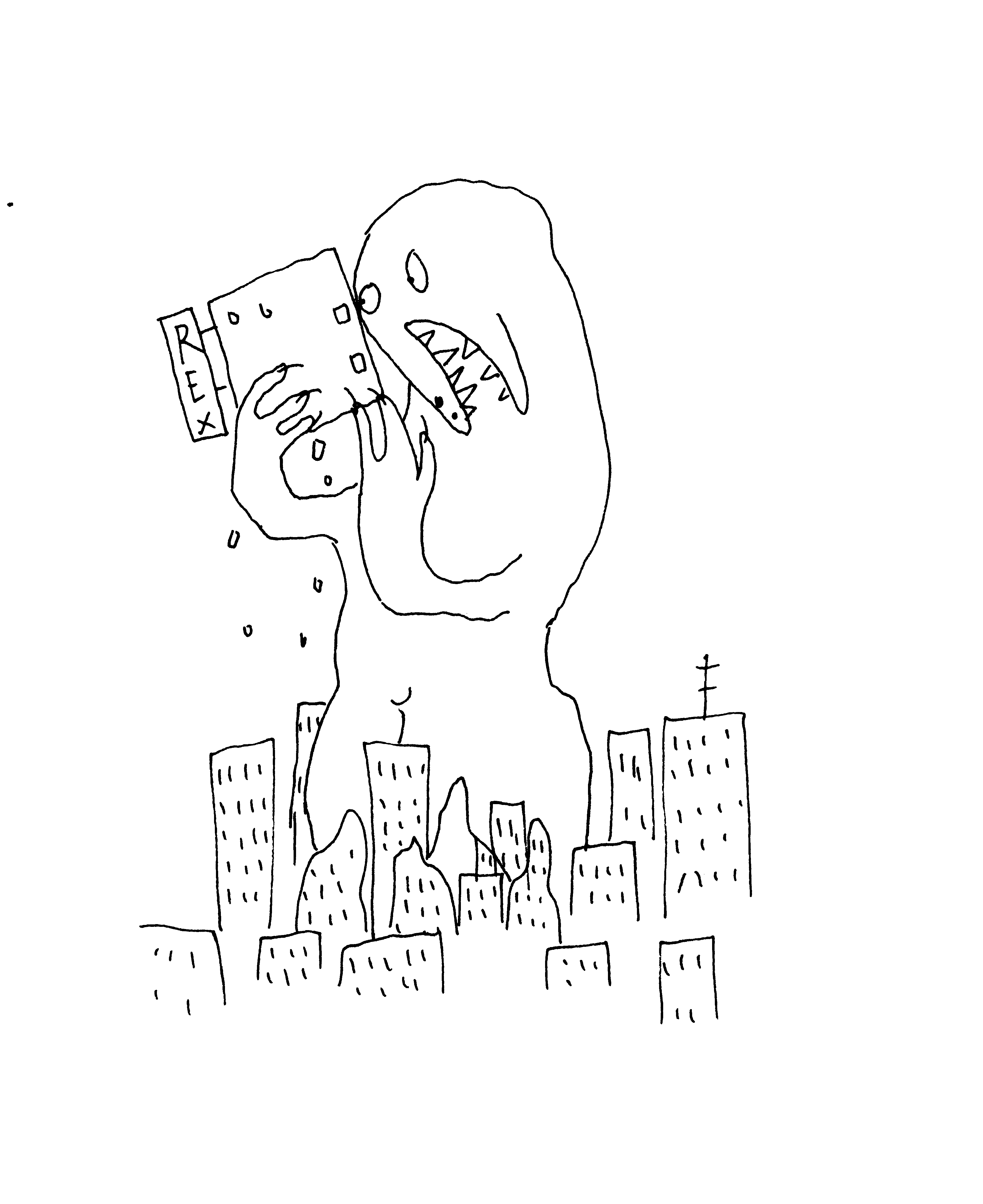 Ein Monster verwüstet die Stadt