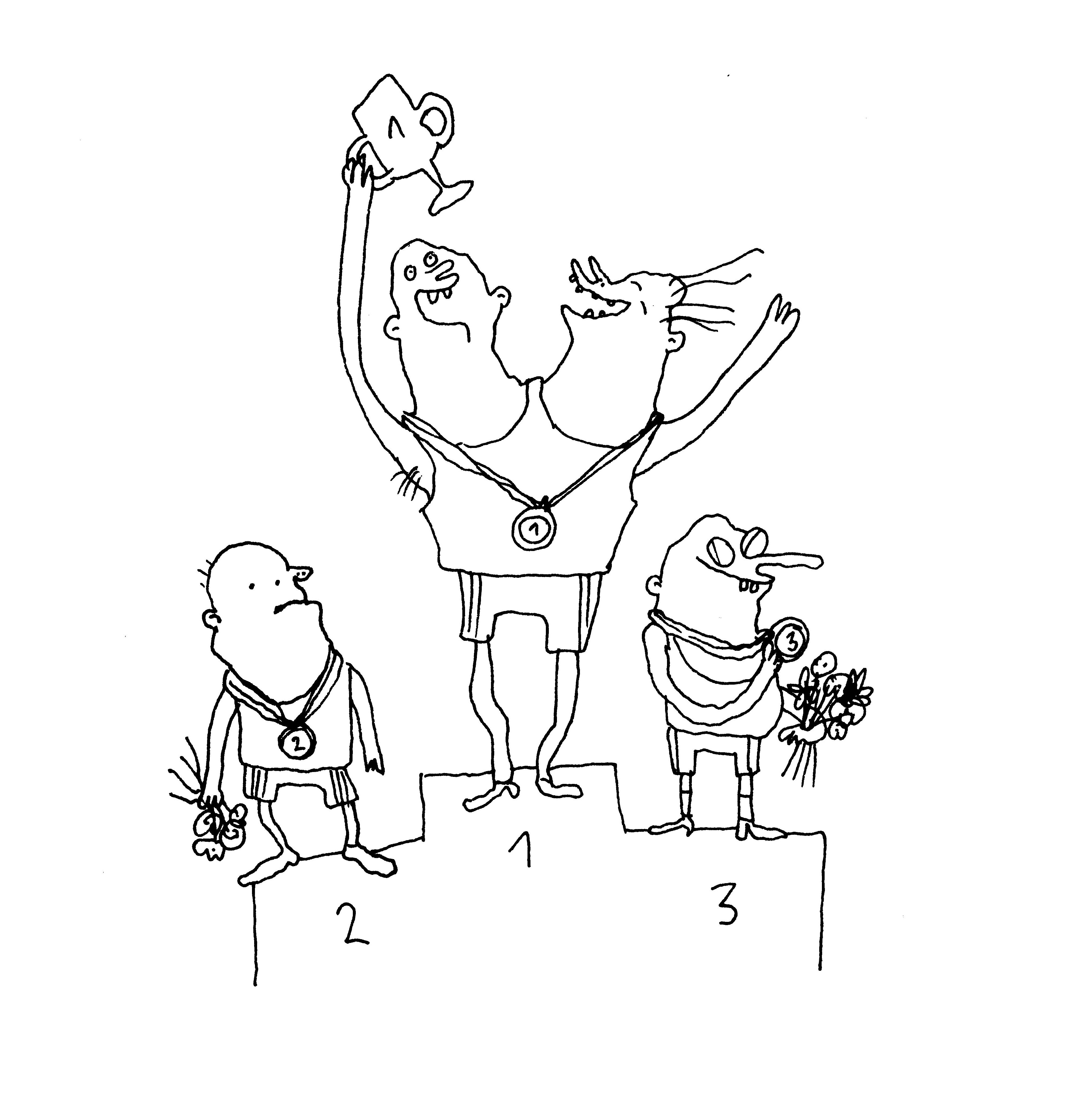 Figuren auf einem Podest