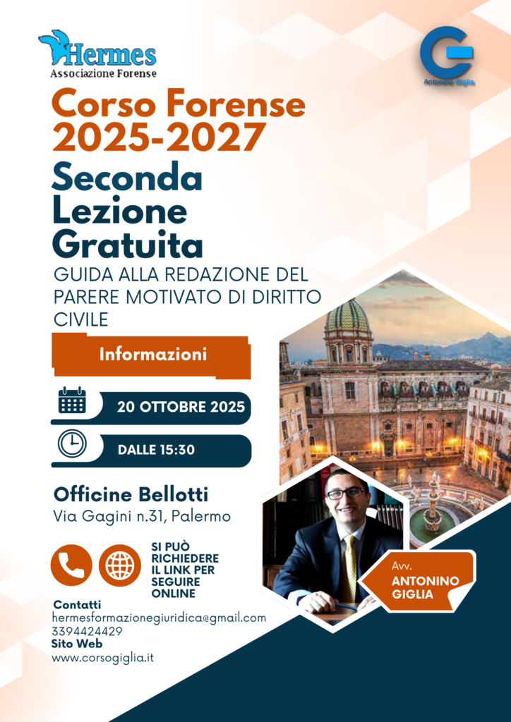 SECONDA LEZIONE GRATUITA CORSO ESAME DI AVVOCATO 2027