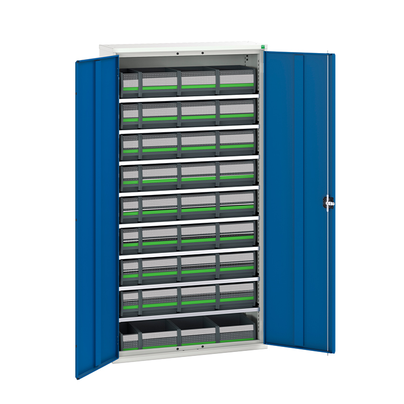 Verso Bin Cupboards with 8 Shelves