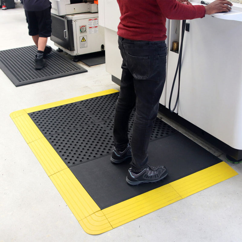 Fatigue-Lock Tile - Black - Holed