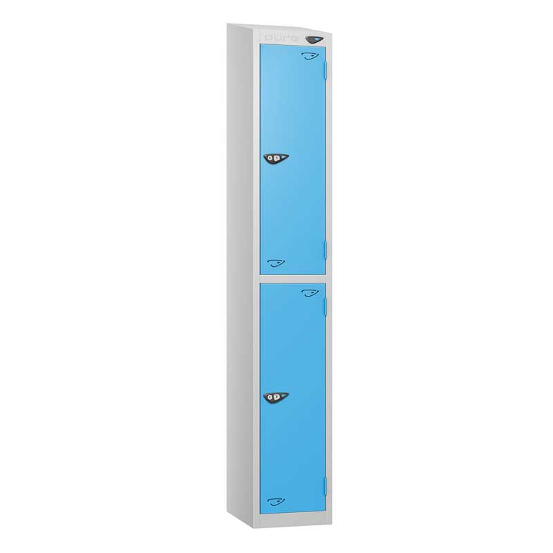 PRIME 2 Tier Steel Lockers - Sloping Top – 300(w) x 300(d)mm