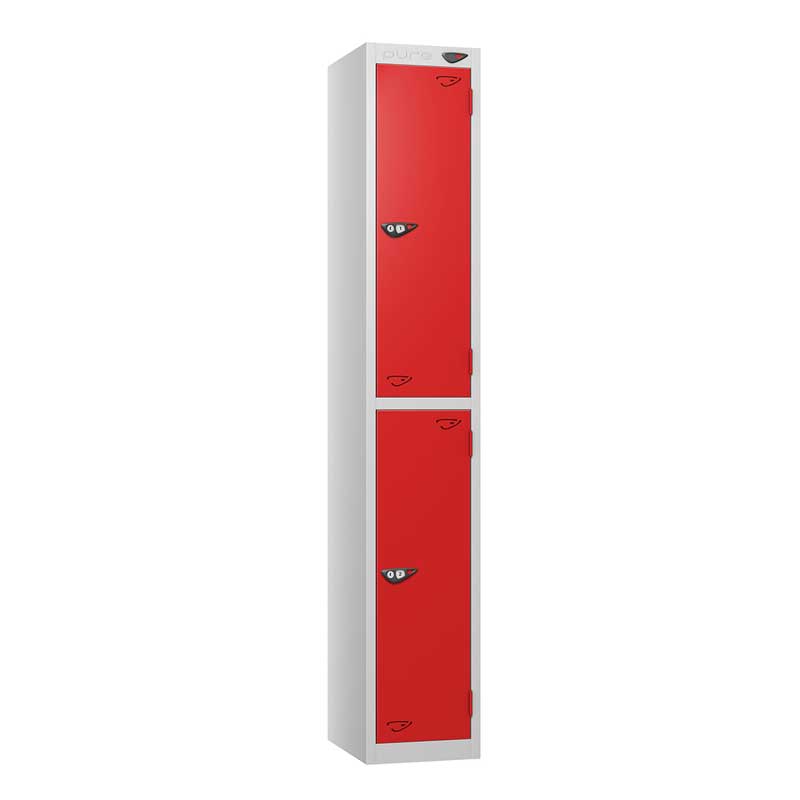 PRIME 2 Tier Steel Lockers - Flat Top – 300(w) x 450(d)mm
