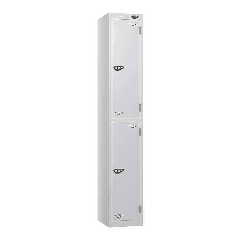 PRIME 2 Tier Steel Lockers - Flat Top – 380(w) x 450(d)mm