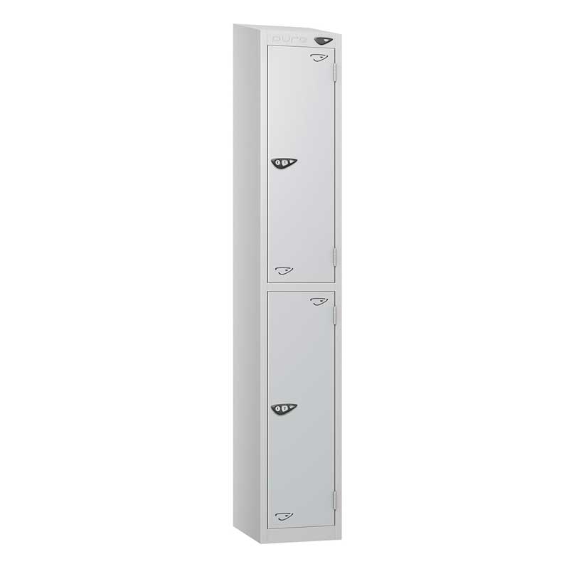 PRIME 2 Tier Steel Lockers - Sloping Top – 380(w) x 450(d)mm