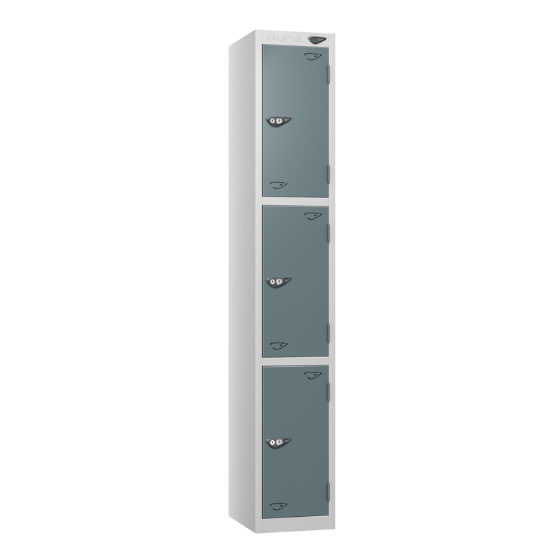 PRIME 3 Tier Steel Lockers - Flat Top – 380(w) x 380(d)mm