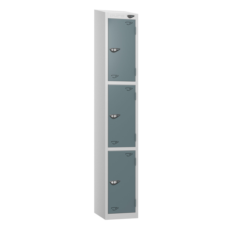 PRIME 3 Tier Steel Lockers - Sloping Top – 380(w) x 380(d)mm