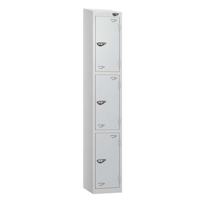 PRIME 3 Tier Steel Lockers - Sloping Top – 380(w) x 450(d)mm