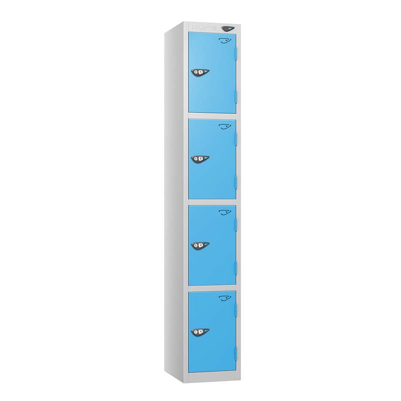 PRIME 4 Tier Steel Lockers - Flat Top – 300(w) x 300(d)mm