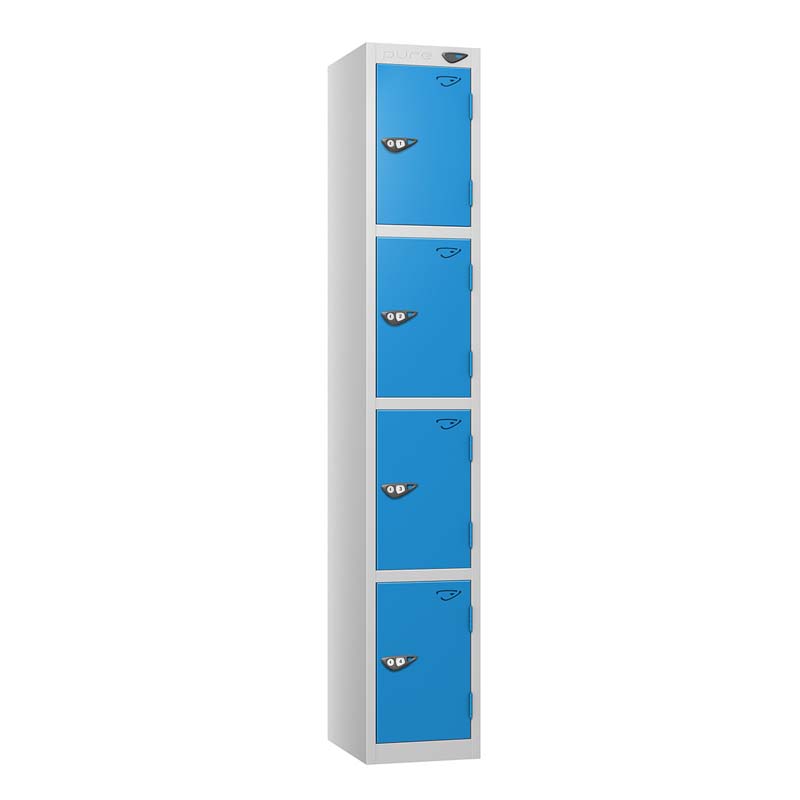 PRIME 4 Tier Steel Lockers - Flat Top – 300(w) x 380(d)mm