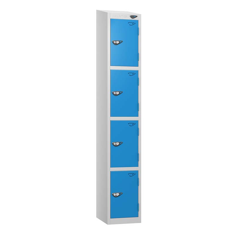 PRIME 4 Tier Steel Lockers - Sloping Top – 300(w) x 380(d)mm