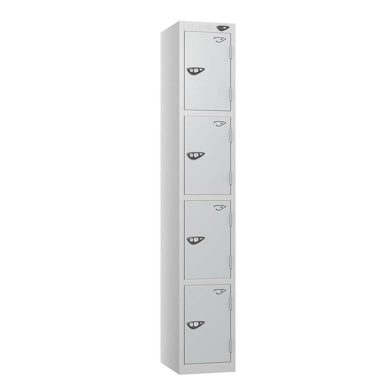 PRIME 4 Tier Steel Lockers - Flat Top – 380(w) x 450(d)mm