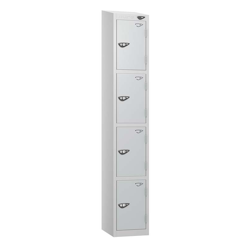 PRIME 4 Tier Steel Lockers - Sloping Top – 380(w) x 450(d)mm