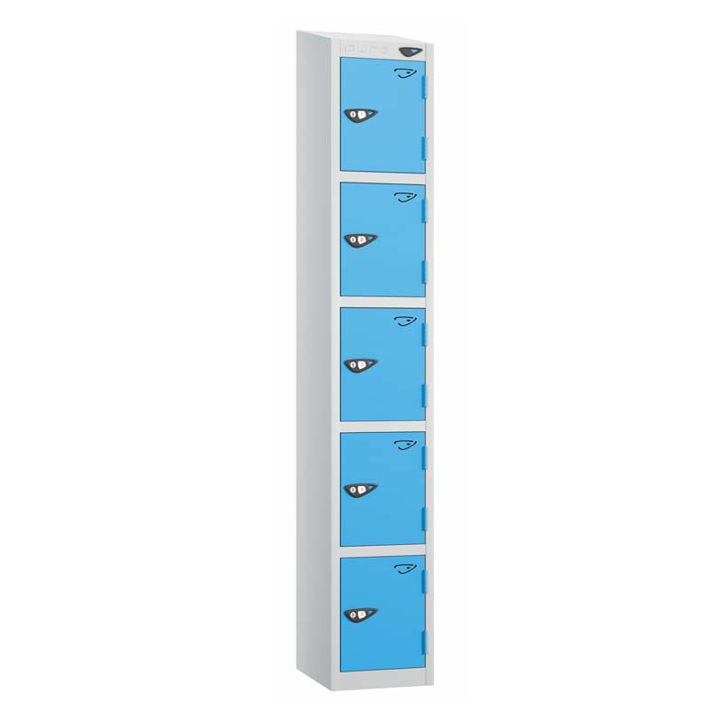 PRIME 5 Tier Steel Lockers - Sloping Top – 300(w) x 300(d)mm