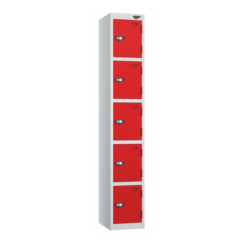 PRIME 5 Tier Steel Lockers - Flat Top – 300(w) x 450(d)mm