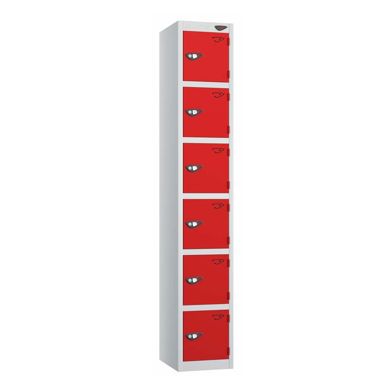 PRIME 6 Tier Steel Lockers - Flat Top – 300(w) x 450(d)mm