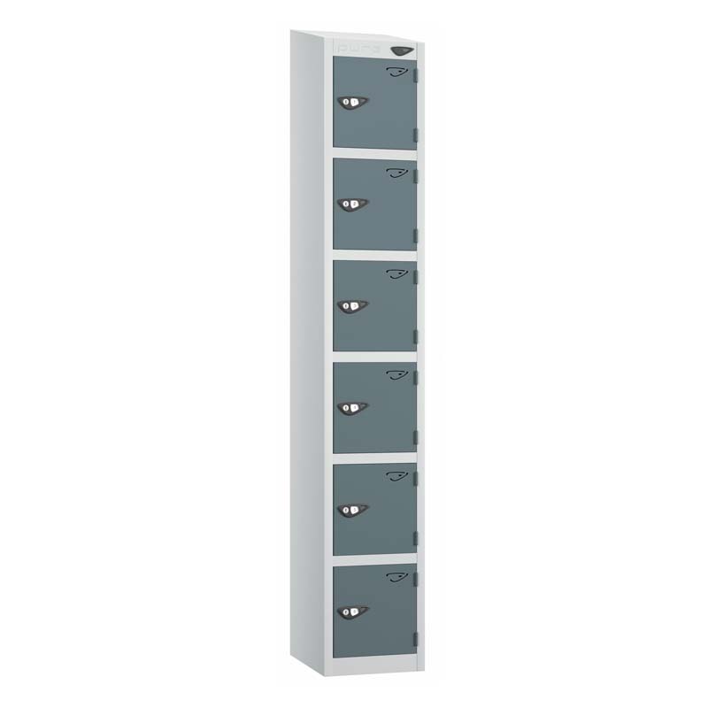 PRIME 6 Tier Steel Lockers - Sloping Top – 380(w) x 380(d)mm