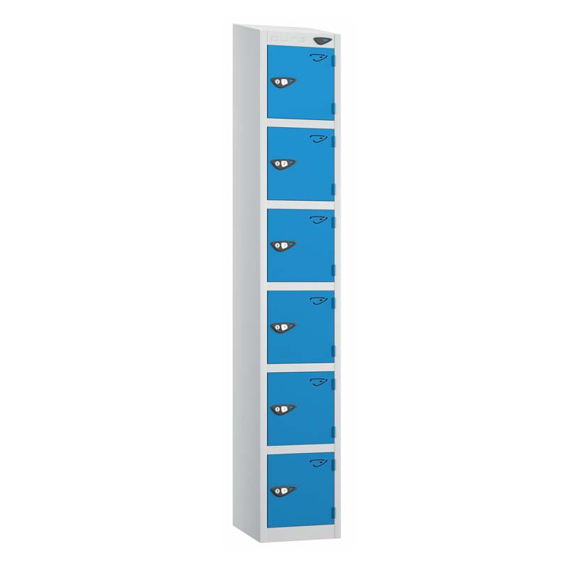 PRIME 6 Tier Steel Lockers - Sloping Top – 300(w) x 380(d)mm