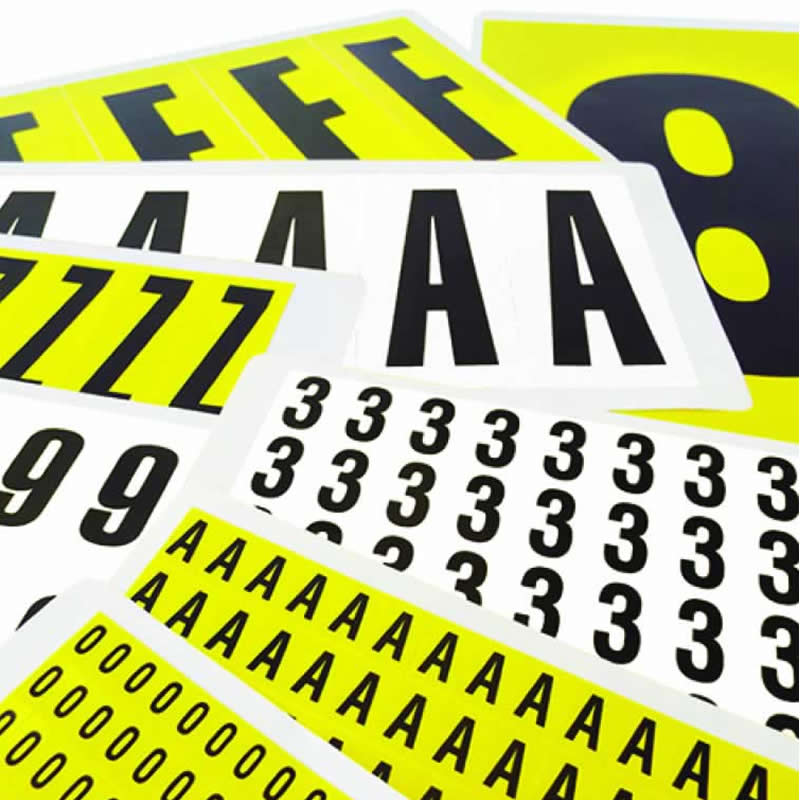 Self Adhesive Vinyl Letter Labels