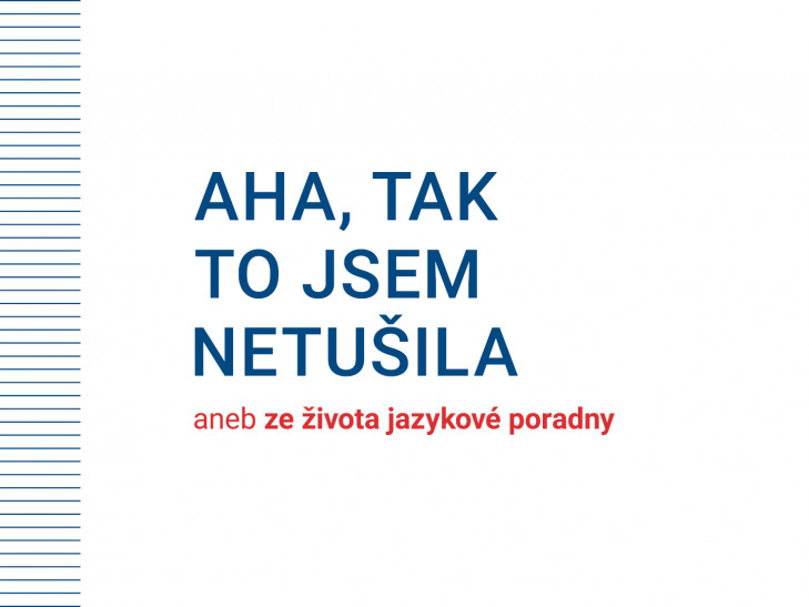 Online přednáška o češtině: Aha, tak to jsem netušila