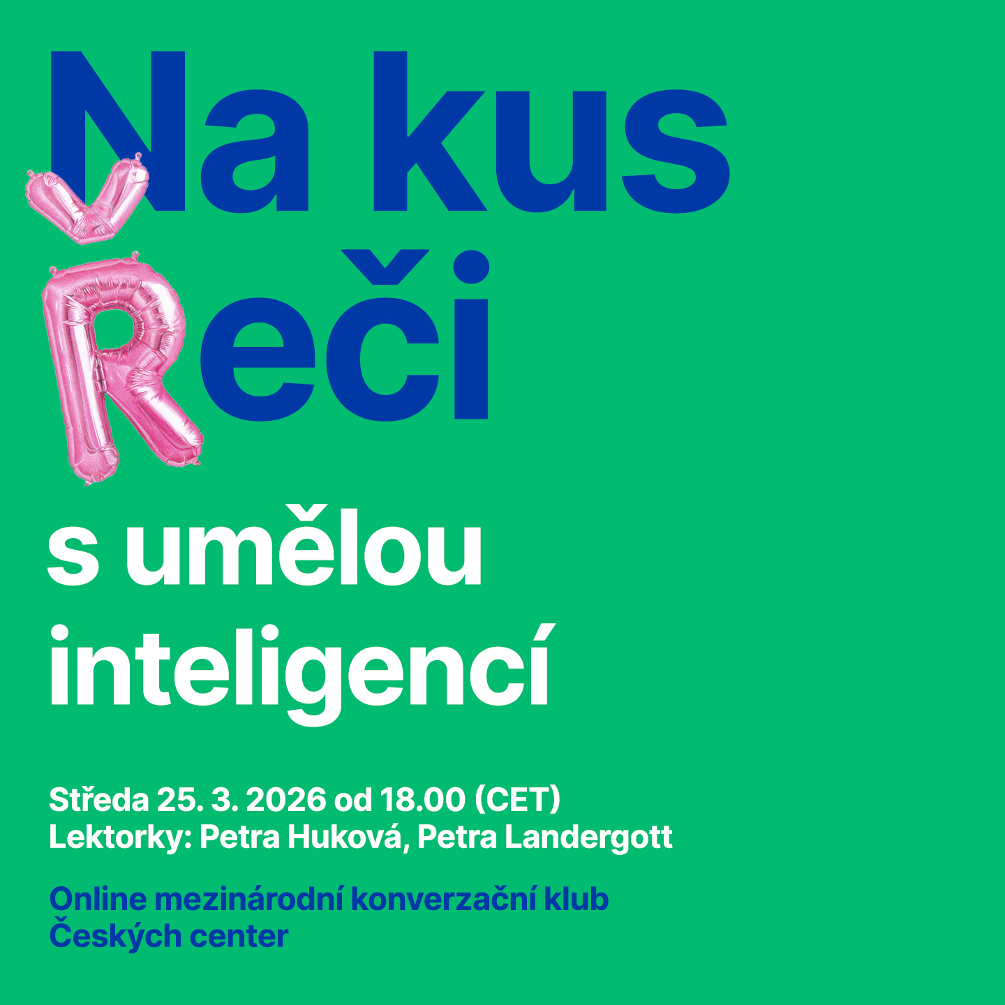 Online Conversation Club: Na kus řeči – with Artificial Intelligence