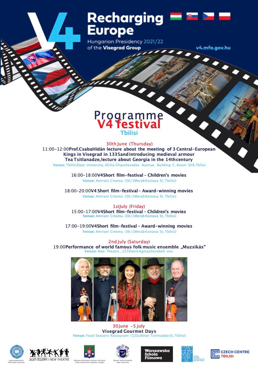 Projekce českých krátkých filmů v rámci festivalu V4