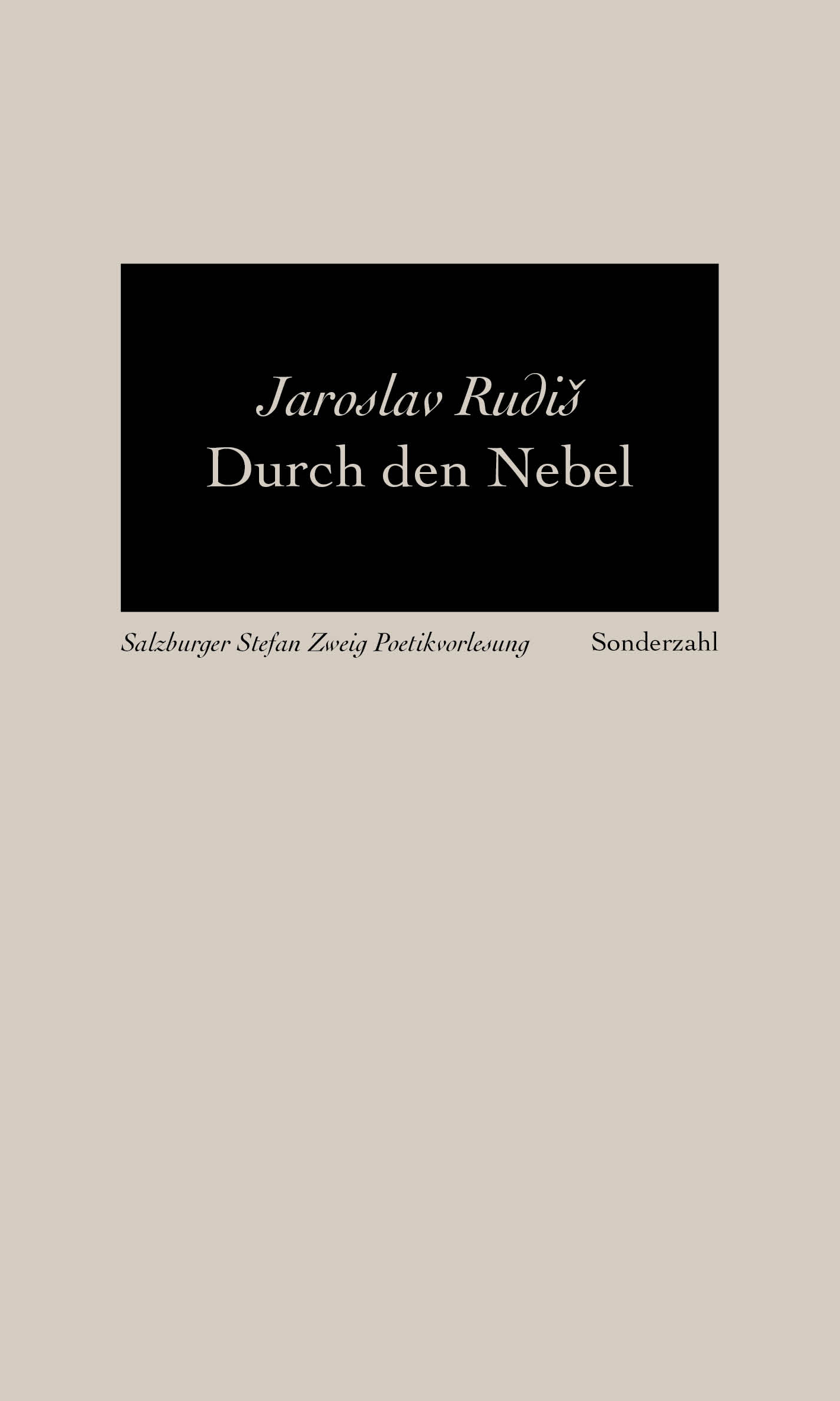 Lesung | Jaroslav Rudiš: Durch den Nebel: Salzburger Stefan Zweig Poetikvorlesungen