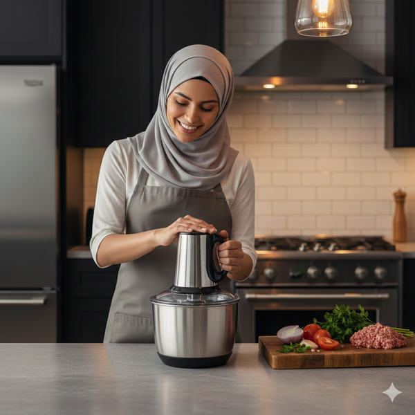 كبة لحمة كهرباء استيل 5 لتر متعددة السرعات