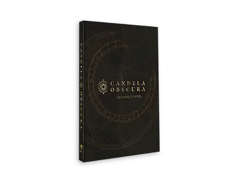 Produktgrafik des Rollenspielgrundregelwerks Candela Obscura