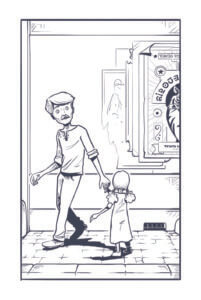 Grafik aus dem Spiel Der rote Faden – Im Schatten des Tigers, mit Tochter