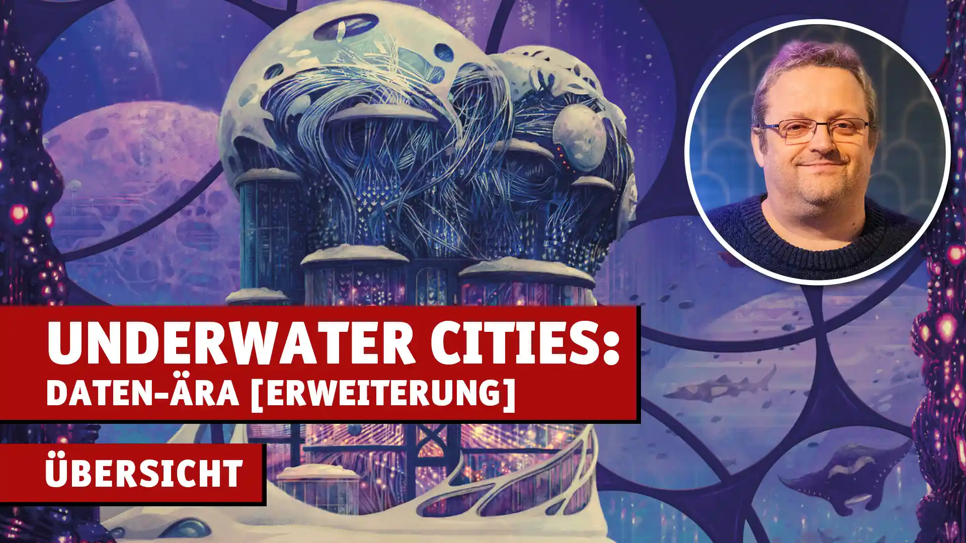 Thumbnail für Übersichtsvideo zur Daten-Ära Erweiterung für das Brettspiel Underwater Cities