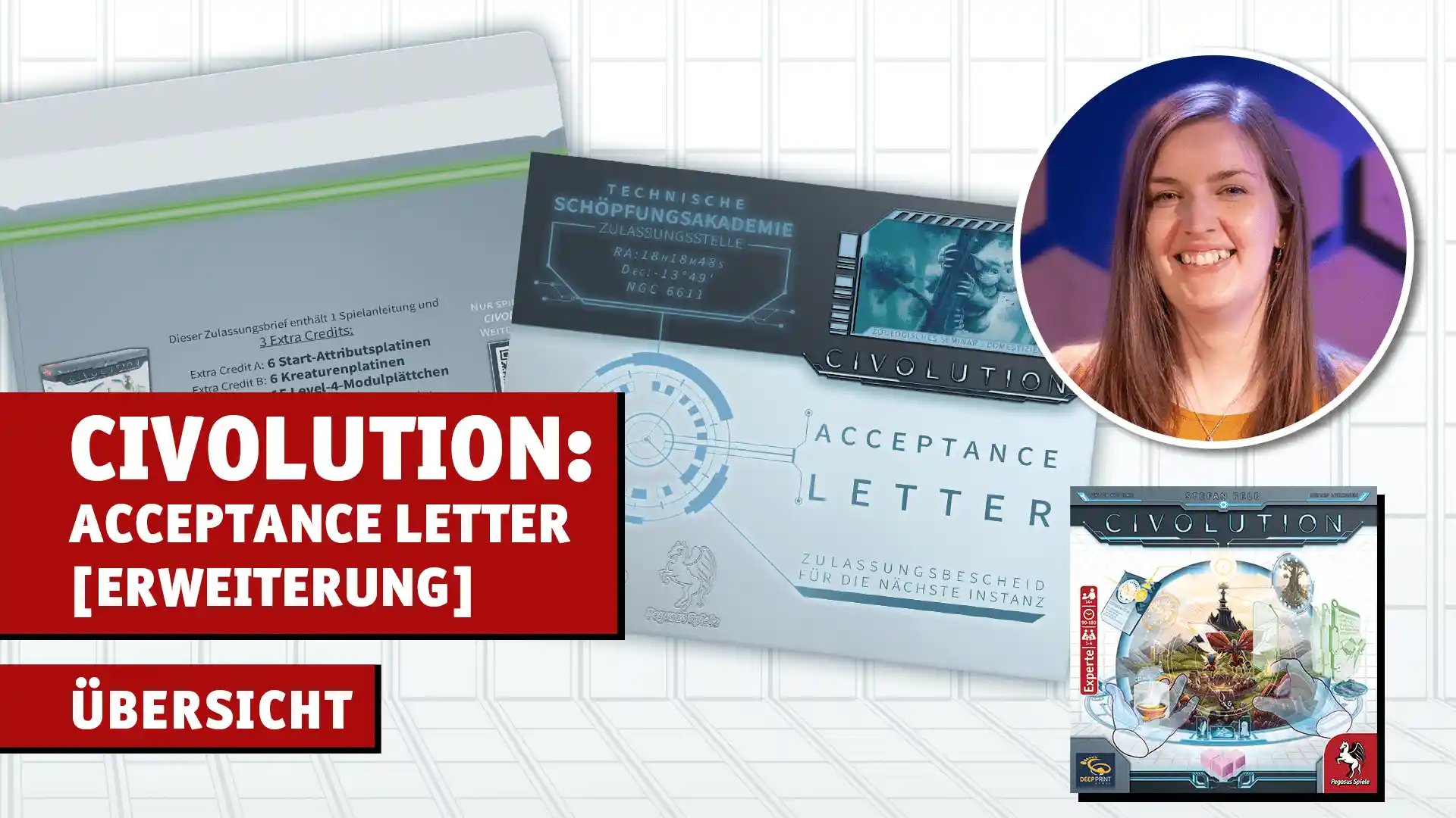 Thumbnail für Übersichtsvideo zur Acceptance Letter Erweiterung für das Brettspiel Civolution