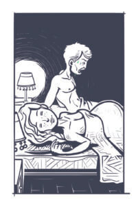 Grafik aus dem Spiel Der rote Faden – Im Schatten des Tigers, Erwachen aus dem Alptraum