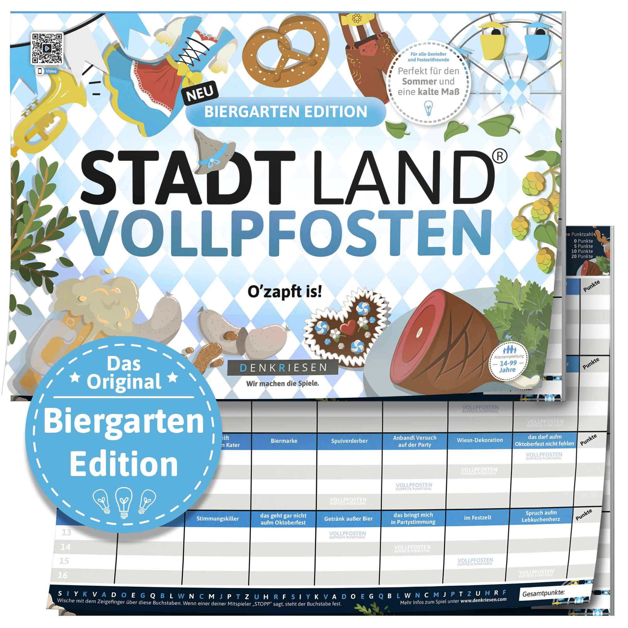 STADT LAND VOLLPFOSTEN – Biergarten Edition - "O'zapft is!" | A4 Spielblock