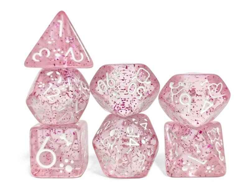 Würfelset Confetti: Dog (Pink)(7)