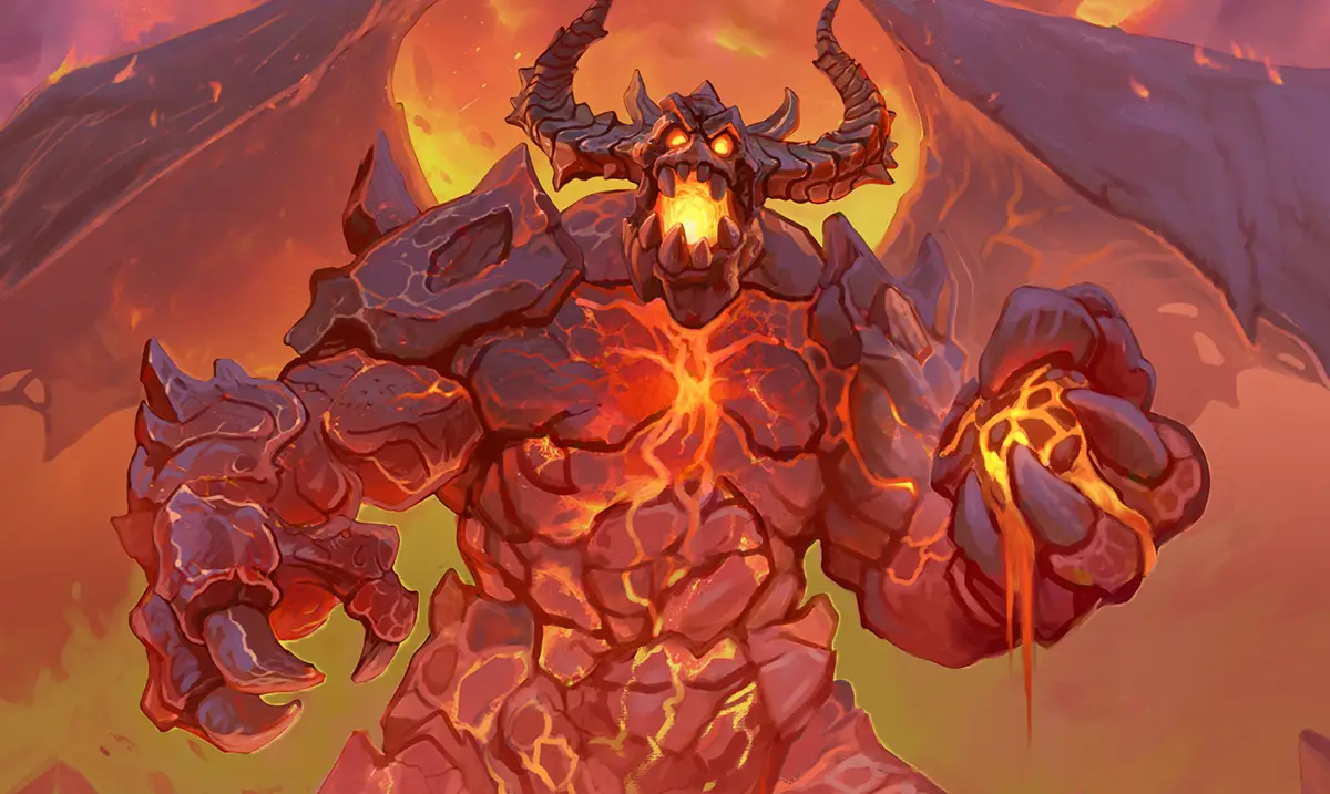 Boss Fighters QR Brettspiel Illustration Boss Magma