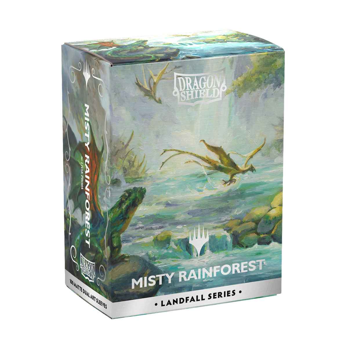 Dragon Shield: Dual Matte Art Sleeves – Landfall Series - Misty Rainforest
