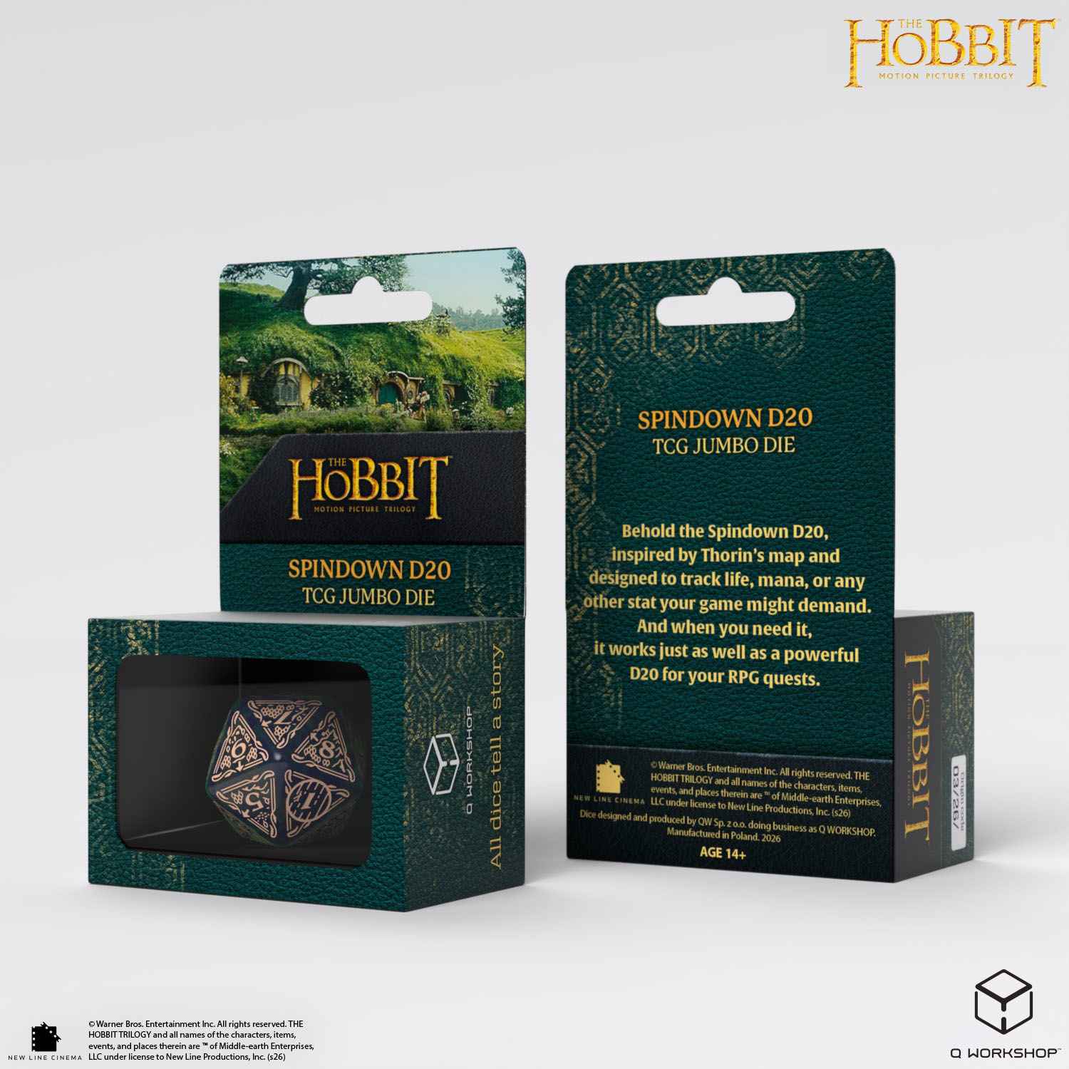 The Hobbit Spindown D20 - Tideborn TCG Jumbo Die