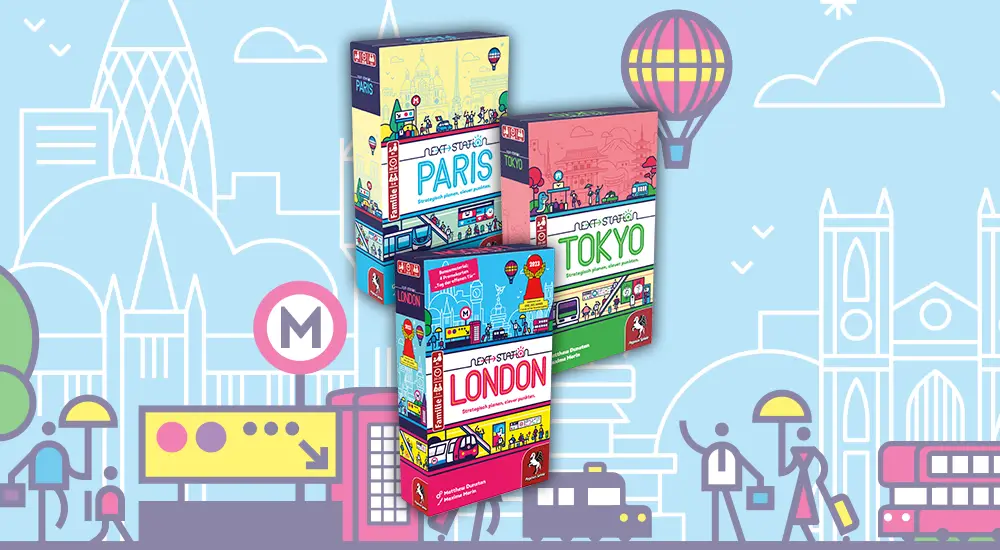 Next Station Spielreihe Produktbilder und Illustrationen